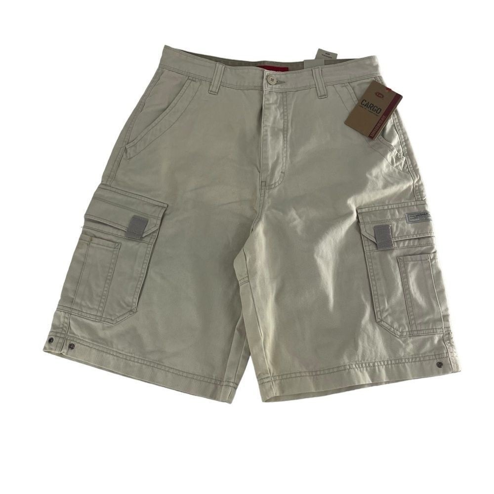 NWT Y2K Unionbay Shorts Mens 32 Tan Baggy Loose Wide Cargo Skater Grunge Hip Hop